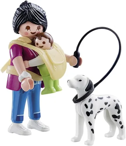 Vista 3 de Playmobil 70154 Special Plus Mama con bebé y perro, divertido juego de roles imaginativo, juegos adecuados para niños a partir de 4 años