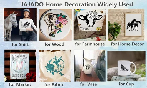 Vista 3 de JAJADO 2 plantillas de pantalla de seda para pájaros, colibrí, flor, ramas de árbol, plantillas de pintura para manualidades, para madera, camiseta