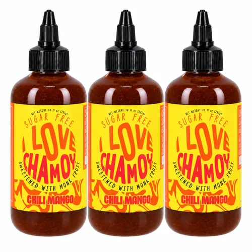 Vista 8 de I Love Chamoy - Salsa de chamoy sin azúcar, mango con chile, 10 onzas 1 unidad