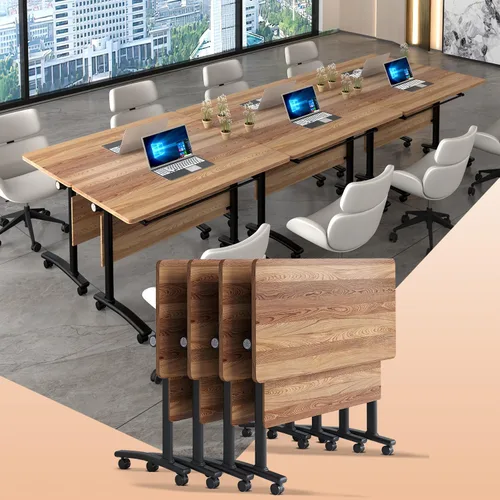 Vista 19 de 4 Pack Folding Conference Tables,47.2" Mobile Training Tables Morandi