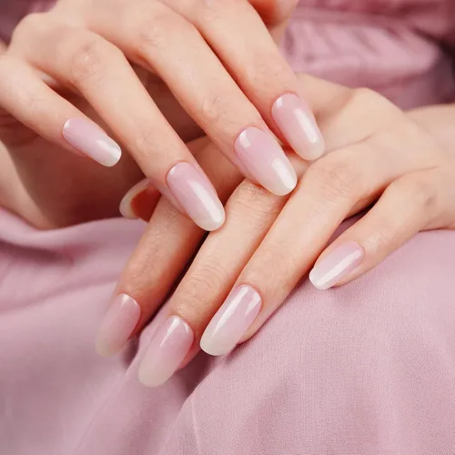 Vista 44 de DANNI & TONI Tiras de uñas de gel semicuradas, color rosa champán, ojos de gato, 28 calcomanías de regalo para mujer Aqua Ripple