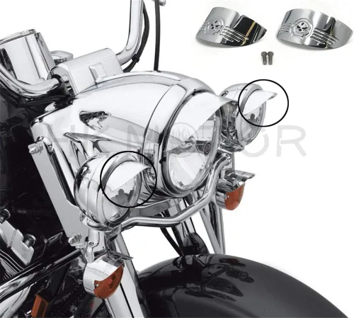 Vista 9 de HONGK - Viseras de señal de giro compatibles con Harley 86-92 FXRT/86-90 FLST/88-17 FLSTC/94-17 FLHR [B07MF8W714]