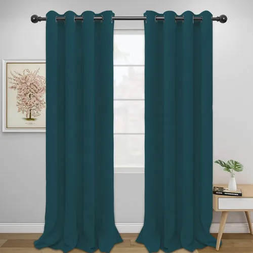 Vista 9 de Easy-Going - Cortinas opacas para dormitorio, aislamiento térmico sólido con ojales, cortinas de ventana para reducción de ruido, cortinas