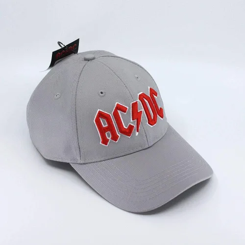 Vista 6 de Gorra de béisbol ajustable con banda de roca dura de color rojo y blanco, Beísbol, talla única
