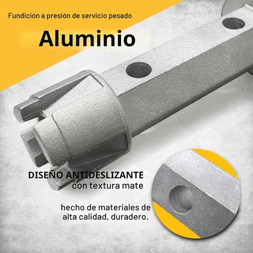Vista 2 de Llave desagüe de bañera Hanpex - De doble extremo para desagües de baño y ducha, espárragos de inodoro - Aluminio resistente