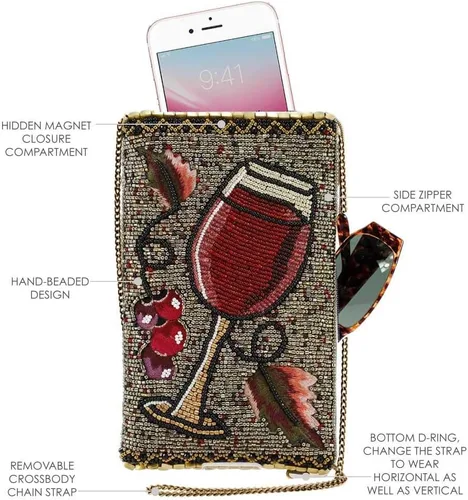 Vista 4 de Mary Frances Vino - Funda para teléfono celularvidrio, Multi