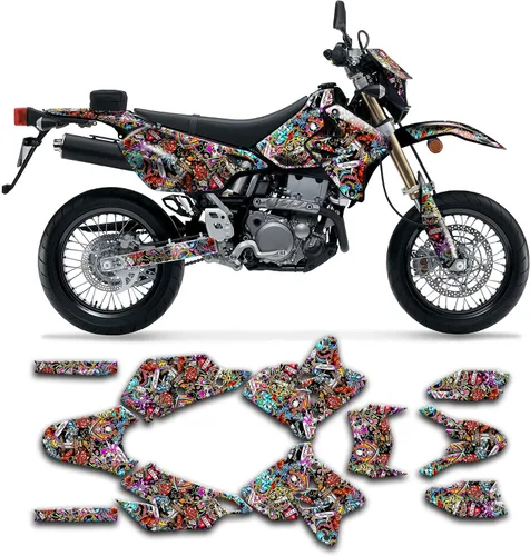 Vista 21 de Kit de calcomanías personalizadas para Suzuki DRZ400 E / DRZ400 Enduro / DRZ400E / DR-Z400E / DRZ400 EN 1999-2024, SZDRSE9919003-KO