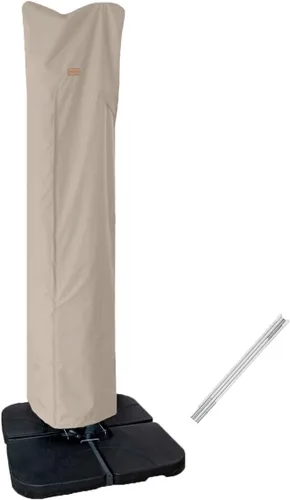 Vista 10 de Funda para sombrilla de patio con varilla para sombrillas de 7 a 11 pies y paraguas de doble cara de 15 pies, cubierta protectora impermeable