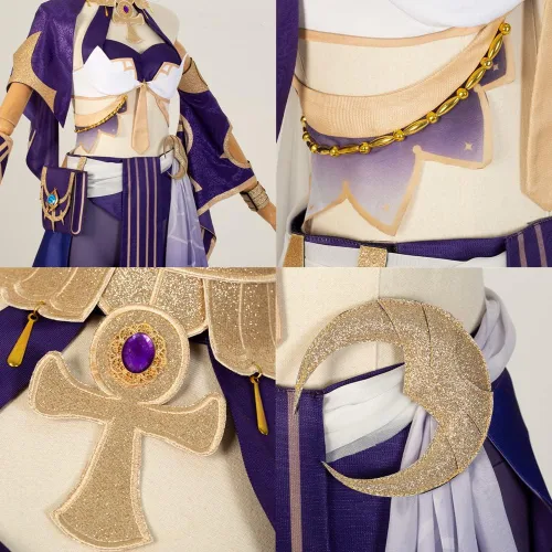Vista 5 de Candace - Juego de cosplay de Candace, disfraz de Halloween, carnaval, Sumeru, conjunto completo para mujer
