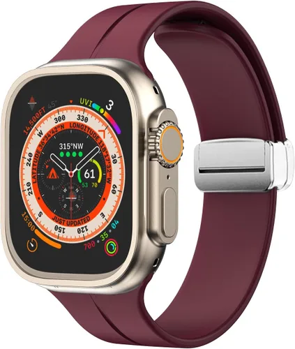 Vista 7 de Banda magnética compatible con Apple Watch de 38mm 40mm 41mm 42mm 44mm 45mm 46mm 49mm, mujeres y hombres, correa deportiva de silicona compatible