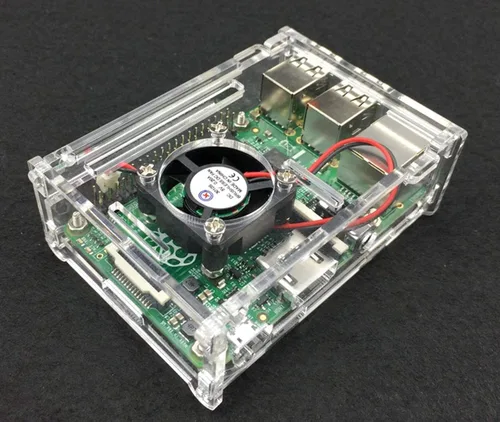 Vista 5 de Kit de inicio completo 9 en 1 Raspberry Pi 3 modelo B+(B Plus) módulo, dos casos, cable HDMI, tarjeta SD 32G, kit de disipador térmico y ventilador