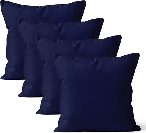 Vista 25 de Encasa XO Juego de 2 fundas de almohada de 12 x 12 pulgadas, color beige, sin rellenos, fundas de almohada de algodón para sala de estar, cama