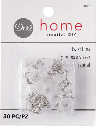 Vista 5 de Dritz Home 9023 Pasadores giratorios con cabezas transparentes (10 piezas)