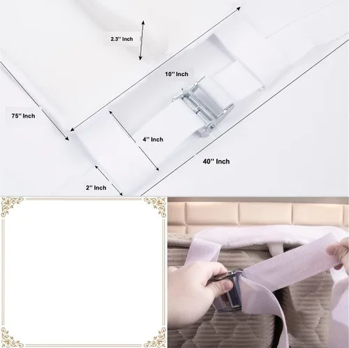 Vista 5 de Kit de convertidor genérico de puente de cama individual a King, relleno de espuma viscoelástica 25D, conector de colchón ajustable para camas extra