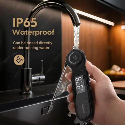Vista 5 de Inkbird - Termómetro de carne recargable de lectura instantánea de 0.5 segundos para cocinar, termómetro digital de alimentos con pantalla LCD VA