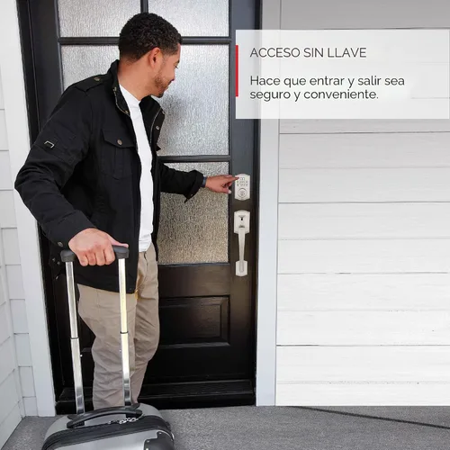 Vista 3 de Kwikset SmartCode 260 Cerradura Electrónica de Entrada sin Llave con Teclado y Pestillo de Seguridad, con Auto-Bloqueo, Códigos de Usuario Níquel