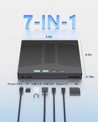 Vista 3 de 7-en-1 Unidad Blu Ray externa compatible 100G y disco 3D R/W para PC