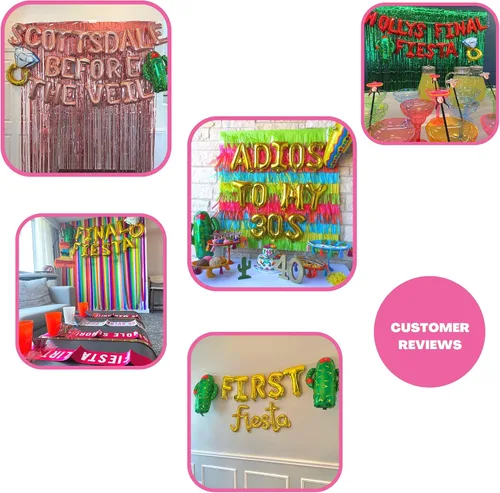 Vista 5 de Cartel / arco de globos dorados de Feliz Cumpleanos Globos de Feliz Cumpleaños Cartel de decoración de fiesta, pancarta española de feliz