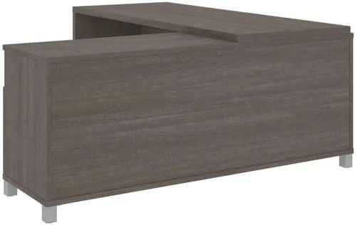 Vista 7 de Bestar Pro-Linea - Escritorio de oficina en forma de L, 72 W, color gris ladrido
