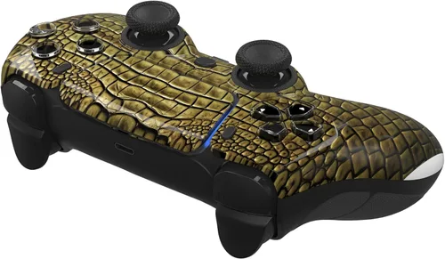 Vista 4 de ProControllers LLC Custom Wireless Controller for PS5 - Hand Airbrushed & Multiple Designs Available (Alligator)