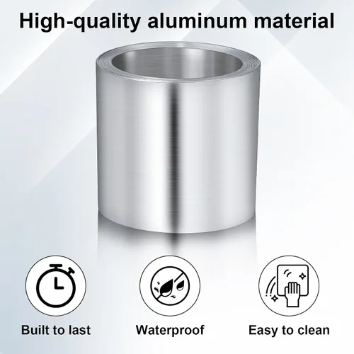 Vista 3 de Ripeng Rollo de aluminio intermitente de 50 pies de 4 x 50 x 0.0158 pulgadas para techo y jardín, para evitar manchas de techos para prevención