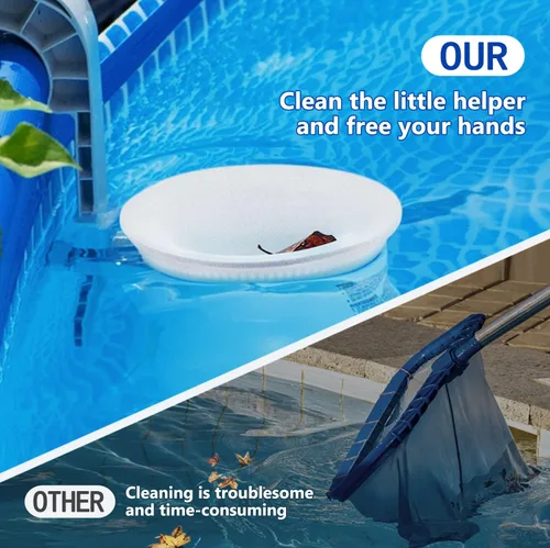 Vista 7 de Paquete de 100 calcetines de piscina para filtros de piscina, filtros de cestas y desnatadores para filtrar desechos y hojas, sistema de filtro