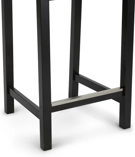 Vista 4 de Amazon Basics Taburete de bar de madera con respaldo 24", negro, 1 unidad