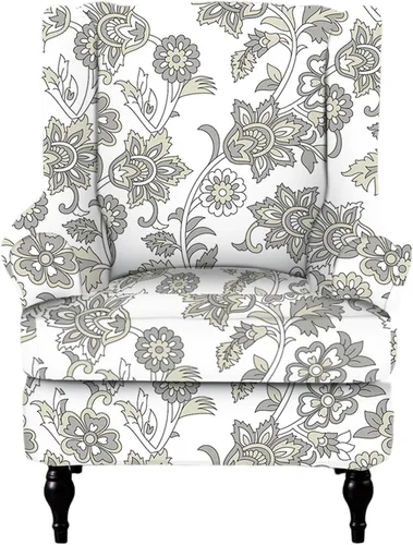 Vista 52 de CRFATOP Fundas para silla de alas estampadas, 2 piezas, elásticas con respaldo de ala, fundas de tela de elastano con respaldo de ala, fundas