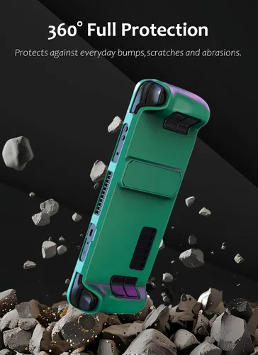 Vista 2 de Funda para cubierta de vapor, accesorio protector con caídas, arañazos, polvo, huellas dactilares, manos llenas (verde OD)