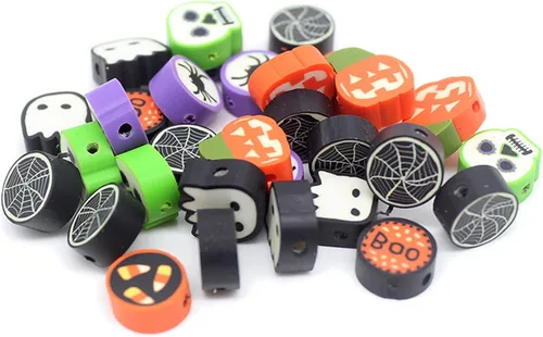 Vista 59 de 100 piezas de cuentas de arcilla polimérica Heishi espaciadoras mixtas, suministros para hacer pulseras, pendientes, collares de bricolaje, Bandera