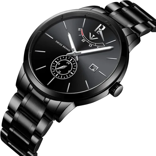 Vista 3 de NIBOSI Relojes para hombre, cronógrafo, vestido de negocios, analógico, de cuarzo, para hombre, fecha, reloj deportivo, relojes de vestir de moda