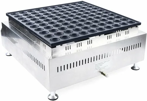 Vista 5 de Mini máquina para hacer panqueques holandeses de 100 agujeros, antiadherente de gas LPG Takoyaki, 110 V 1600 W, máquina para hacer gofres