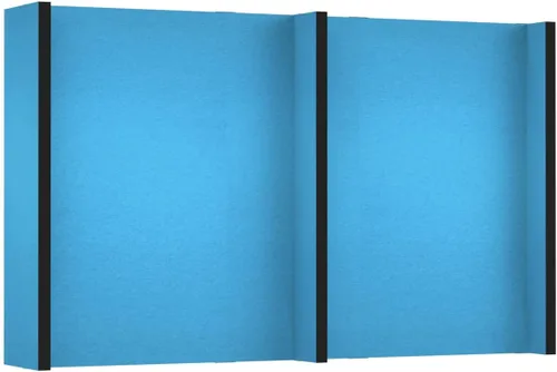 Vista 41 de EverPanel - Kit de pared modular de 7 x 7 pies, color azul oscuro SoundSorb con ribete negro, divisor de habitación, paneles de pared entrelazados