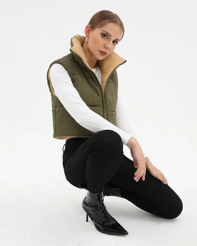 Vista 41 de Xeoxarel Chaleco acolchado corto con bolsillos para mujer (XS-XXL)