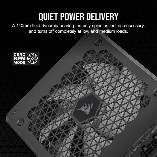 Vista 5 de Corsair HX1000i Fuente de alimentación ATX de ruido ultrabajo totalmente modular - Cumple con ATX 3.1 y PCIe 5.1 - Ventilador de rodamiento dinámico