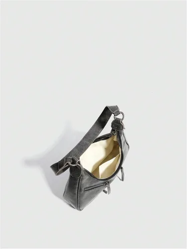 Vista 4 de Verdusa Bolsos de hombro de cuero PU Hobo para mujer, con cremallera, estilo vintage