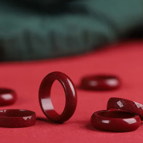 Vista 13 de HETICA Anillo de cinabrio de Feng Shui, anillo de cinabrio que atrae riqueza Feng Shui para hombres y mujeres, riqueza y protección, amuleto
