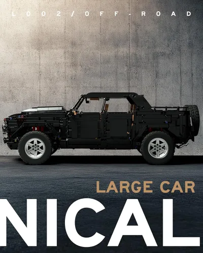 Vista 4 de Nifeliz L002 - Juego de construcción de automóvil todoterreno, modelo de camión coleccionable y regalo para adultos y amantes de los automóviles