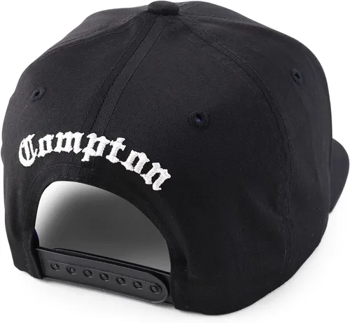 Vista 3 de Trendy Apparel Shop Old English Compton City 3D Bordado 6 Panel Snapback Cap