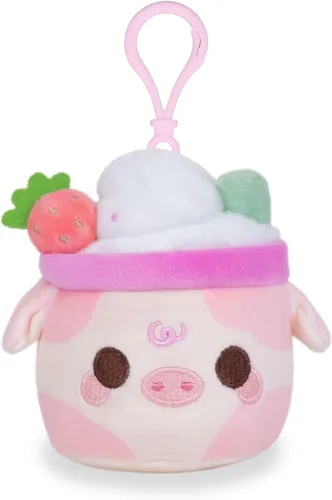 Vista 10 de Cuddle Barn PlushGoals - Mini Boba Wawa Clip súper suave y lindo Kawaii rana de peluche de animal de peluche, llavero para bolsa, 4 pulgadas