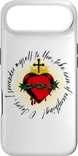 Vista 27 de Surrender Novena O Jesus Catholic Black Letter Case for iPhone 17