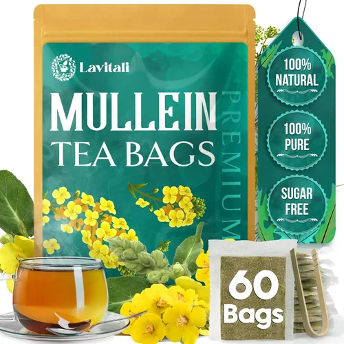 Vista 27 de Lavitali, Bolsas de té de raíz de bardana 60 bolsas, té de hierbas 100% puro Sin cafeína, bolsa de filtro ecológica rica en antioxidantes
