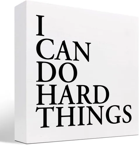 Vista 8 de z-crange Letrero inspirador de madera con texto en inglés "Stay Sharp", caja de madera motivacional para el hogar, granja, oficina, dormitorio