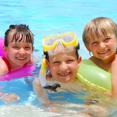 Vista 2 de Ochine Juego de esnórquel para niños, máscara de buceo antivaho para niños, gafas de natación, equipo de esnórquel semiseco, paquetes de esnórquel