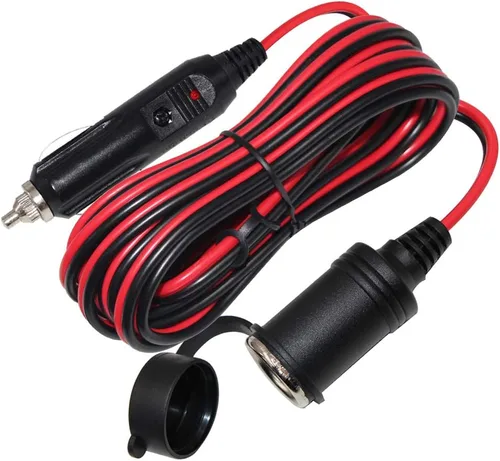 Vista 10 de SPARKING Cable de extensión para encendedor de cigarrillos de automóvil de 6 pies - Enchufe macho a toma hembra, cable resistente de 16AWG con luces