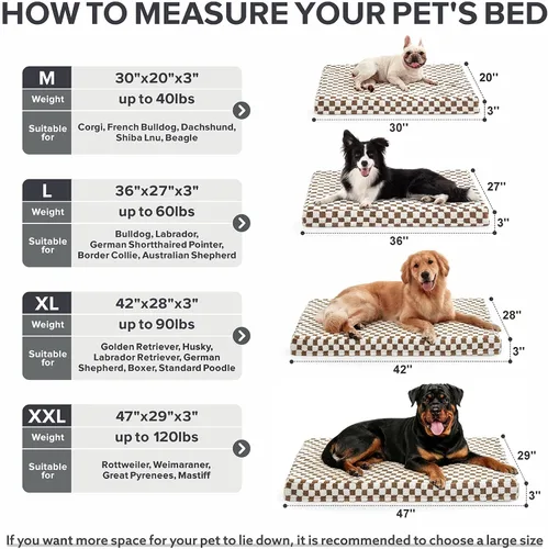 Vista 5 de JOEJOY Cama para Perros Medianos, Cama Ortopédica Grande para Perros con Funda Lavable Extraíble, Linda Cama de Felpa Moderna y Espuma Viscoelástica