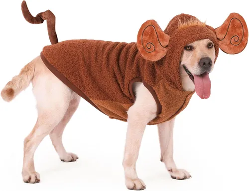Vista 7 de FLAdorepet Disfraz de mono de Halloween para perro pequeño y grande, S