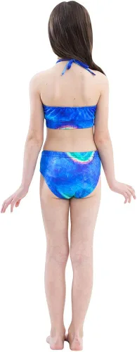 Vista 6 de Swimmable Mermaid Tail Bikini Sets Monofin Swimwear Girls Kids Cospaly