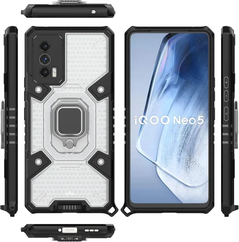 Vista 10 de Funda para 1+ Nord 2 5G, funda para OnePlus Nord 2 5G con funda de soporte, color azul