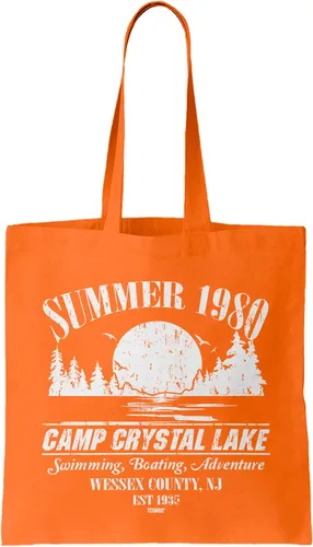 Vista 21 de Camp Crystal Lake Scenery - Bolsa reutilizable para comestibles con máscara Jason (negro)
